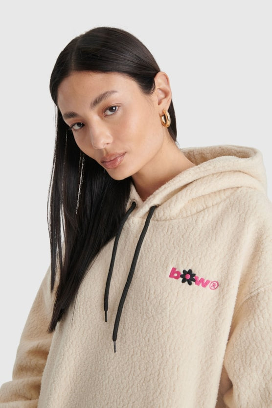 Moletom Baw Hoodie Sherpa Flower