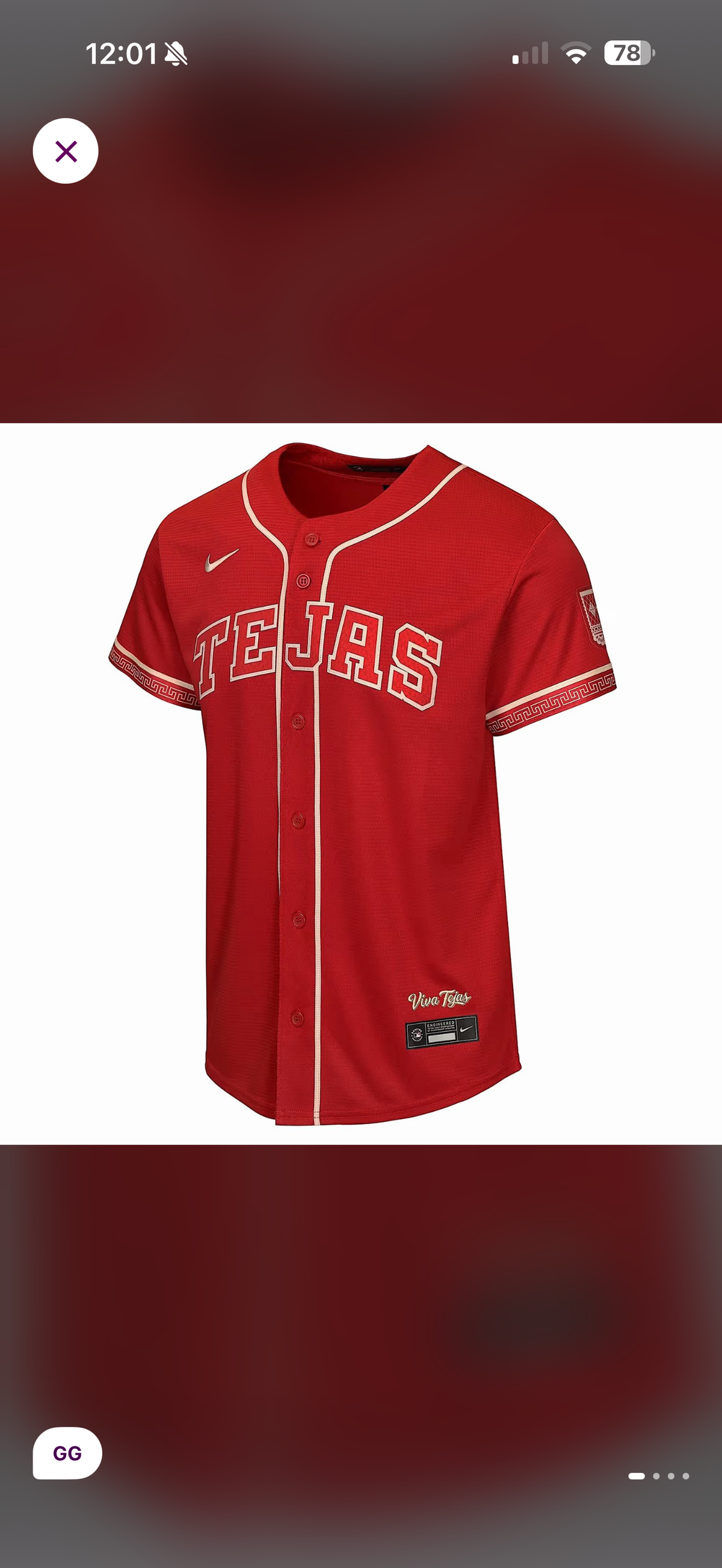 Jersey Nike Texas Rangers