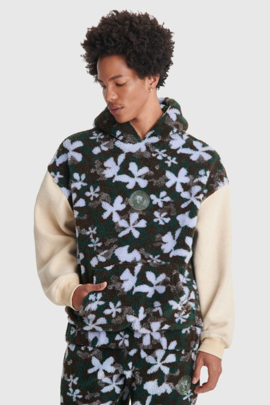Moletom Baw Oversized Sherpa Floral Camo