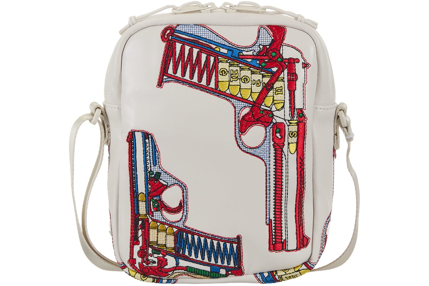Shoulder Bag Supreme Guns Embroidered Leather