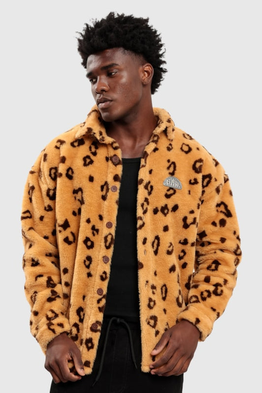 Overshirt Baw Sherpa Leopard