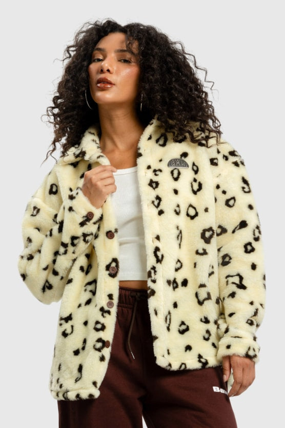 Overshirt Baw Sherpa Leopard