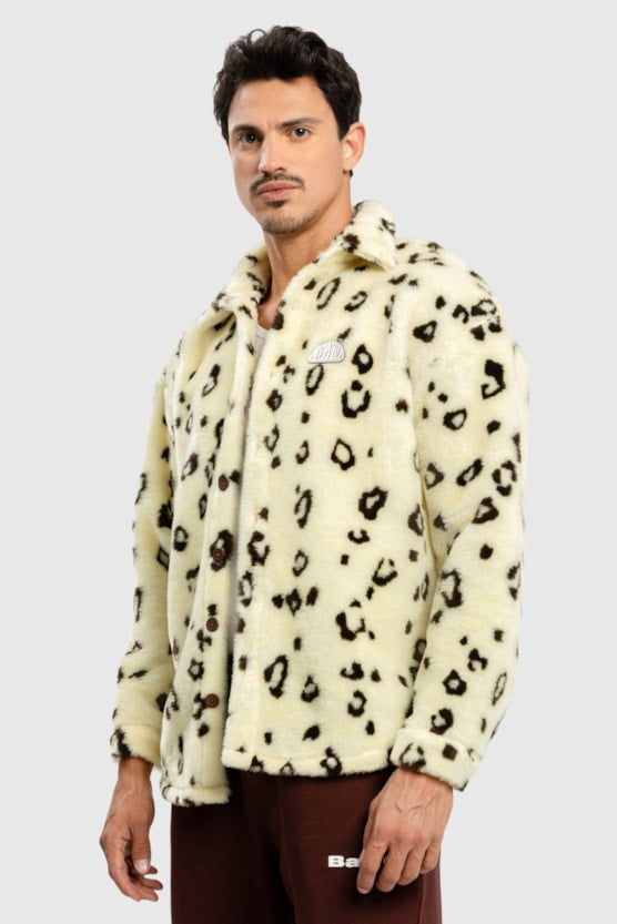 Overshirt Baw Sherpa Leopard