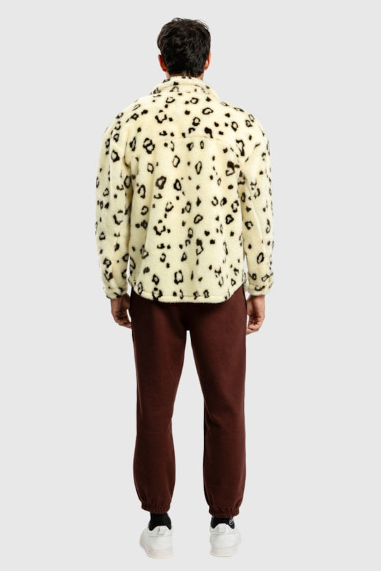 Overshirt Baw Sherpa Leopard